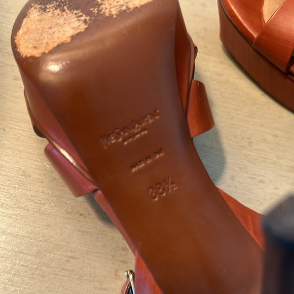 SAINT LAURENT TRIBUTE PLATFORM SANDAL - Picture 8 of 9